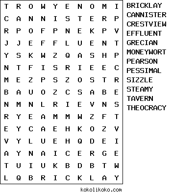 Printable Word search Puzzle